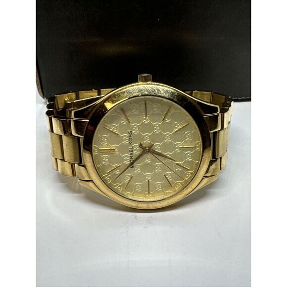 Michael Kors Slim Runway MK3335 Women\'s Gold Tone Analog Dial Wrist Watch JNA242 main image 5